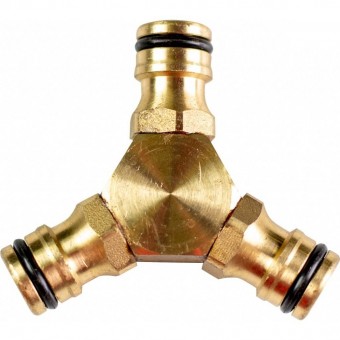 TOP STRONG 400407 Conector din alama pentru furtun Topgarden 400407, cu 3 cai