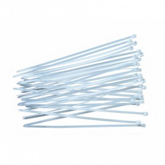 TOP STRONG 729701 Set 100 coliere din plastic Topstrong 729701, Alb, 3.6x250mm