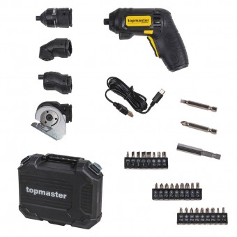 topmaster 279920 Surubelnita cu acumulator si iluminare multifunctionala 4 in 1 