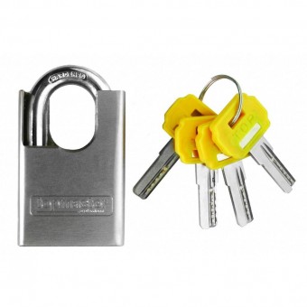 topmaster 500102 Lacat otel calit Topmaster 50 mm, mecanism dublu armat. 4 chei