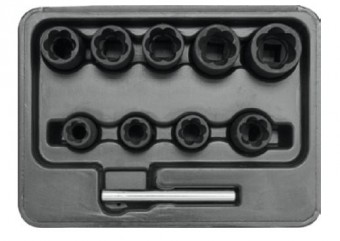 Trusa chei tubulare pentru suruburi,Cr-Mo, 10buc., 3/8, Yato YT-0603