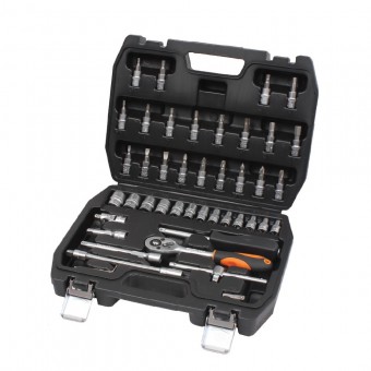 Trusa tubulare si biti 46 buc, Gadget 339004, Crom-Vanadium