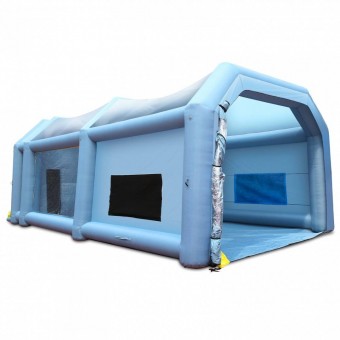Vevor CQSPQFLSS3320LZI3V2 Cabina de vopsit, gonflabila, Vevor, 2 x suflante, 950/1100W, dimensiune exterioara 10 x 6 x 4 m