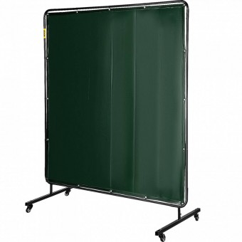 Vevor GBHJCL6X6DKJLS001V0 Perdea sudura impotriva scanteilor Vevor 183x183 cm, cadru otel, 4 roti, Verde