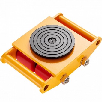 Vevor GYXTKHSG16TPU4PRFV0 Transportor pivotant Dolly, capacitate 6 Tone, rotatie 360 grade, Otel, roti poliuretan