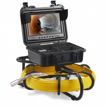 Vevor JLKXSGDNK99158A0GV2 Camera inspectie endoscop Vevor Profesional, Monitor mare color HD 9â€, Lungime 91.5 m, IP68, 12xLed, pentru conducte