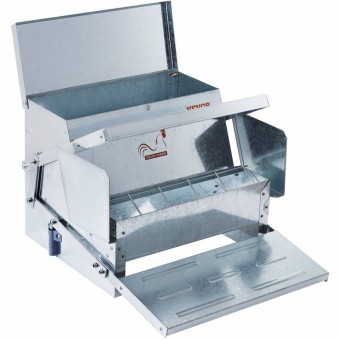 Vevor JQWLQ25LBS00D0C1ZV0 Hranitoare automata pentru pasari Vevor capacitate 11 kg, Otel zincat, 480 x 405 x 285 mm