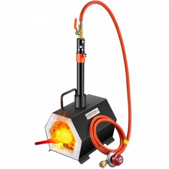 Vevor LBXDZLGDXBL10XDN6V0 Forja cu un arzator pe gaz, Vevor Hexagon 1426 gr C, dimensiune 250 x 215 x 190 mm