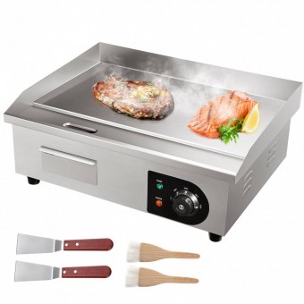 Vevor PDDBLDQ2210MMOPHZV2 Plita electrica Vevor Inox Plancha 3000 W, suprafata de gatit otel 540x300 mm 