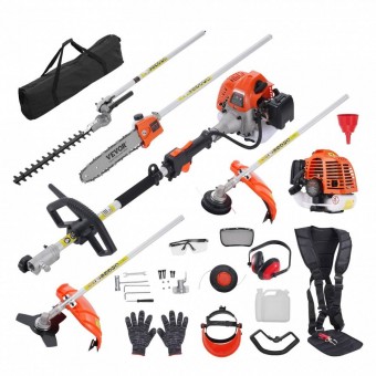 Vevor RQLLJDGNG23CC6OIWV0 Motocoasa pe benzina 5 in 1, Lama si fir, 8500 rpm, 1.6 CP, Motor in 2 timpi