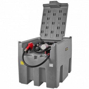 Vevor SLYXJLBDDWC79VOFMV0 Rezervor portabil cu pompa de transfer pentru motorina Vevor 440 l, debit 40 l/min, pompa 140W, 12V/DC