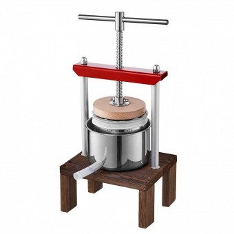 Vevor TSGJYZJMXJ2LTCGH1V0 Presa manuala pentru struguri, citrice, vinete Vevor, suport lemn, capacitate 1.56 l, cos inox, diametru cos 13 cm