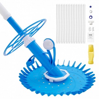 Vevor ZDXPSY12960CMGC3QV0 Aspirator automat pentru piscine, furtun 8 m, conectabil la pompa de filtrare