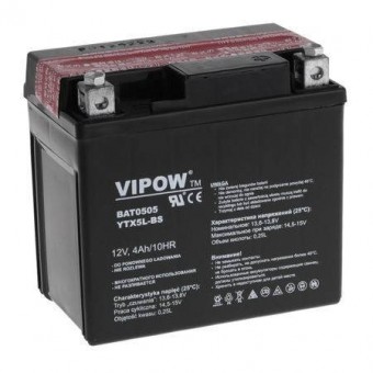 Vipow LEC-BAT0505 Acumulator moto 12v 4ah