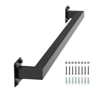 VivaTechnix BGSTZFGFS4FT52DQA001V0 Mana curenta pentru scari, otel, Vivatechnix Negru Mat, lungime 1215 mm, Teava patrata 30x30 mm, Negru