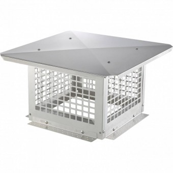 VivaTechnix BXGFXPDYDGYS8DSKIV0 Capac terminal patrat pentru cos de fum, Vivatechnix Inox, 305 x 305 mm