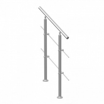VivaTechnix BXGSLZFS80CMSOHDTV0 Balustrada inox, 1-2 trepte Vivatechnix, 800 x 104 x 1060 mm, Unghi reglabil 0° - 45°, accesorii prindere