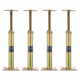 VivaTechnix DBZCQJD1216IIFOIIV0 Set 4 cricuri de podea, Otel galvanizat, 20.46-40.64 cm, Capacitate 1134 kg/buc