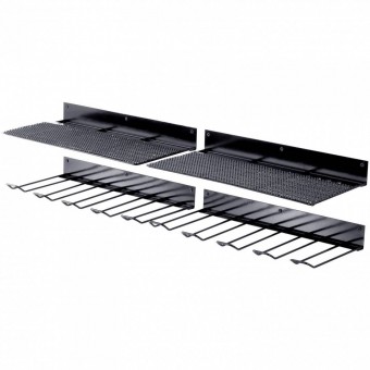 VivaTechnix DDGJJ2C4C000HYU2KV0 Set 4 organizatoare unelte, Vivatechnix Otel, carlige incluse, max 40 kg, Negru, 430 x 194 mm