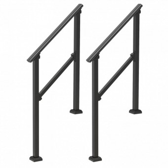 VivaTechnix FGDHGZLSLZFS730X7V0 Set 2 balustrade otel, 1-2 trepte Vivatechnix, Dimensiune 1030 x 84 x 920 mm, Unghi reglabil 0Â° - 40Â°, Negru