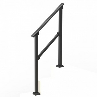 VivaTechnix FGDHGZLSLZFSFYEP9V0 Balustrada otel, 1-2 trepte Vivatechnix, Dimensiune 1030 x 84 x 920 mm, Unghi reglabil 0Â° - 40Â°, Negru