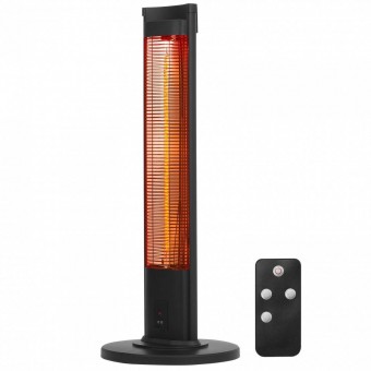 VivaTechnix HWXJRQ2KWTXTOR7SGV2 Incalzitor cu infrarosu 2000W, Telecomanda, 3 setari de temperatura, Temporizator, IP34, Aluminiu, 200x150x1000 mm