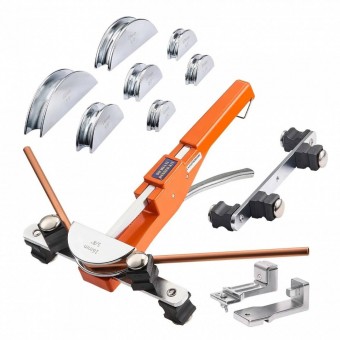 VivaTechnix JLSDWGJJXKZFS7BA2001V0 Dispozitiv de indoit tevi cupru si aluminiu, 6-22 mm, Unghi maxim de Ã®ndoire 90Â°, 7 matrite