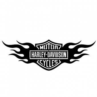 VivaTechnix KRO-1054/ Decoratiune metalica de perete Krodesign KRO-1054, Harley Davidson, diametru 60 cm, grosime 1.5 mm