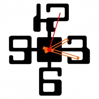 VivaTechnix KRO-1096 Ceas de perete metalic Krodesign KRO-1096, diametru 50 cm, negru