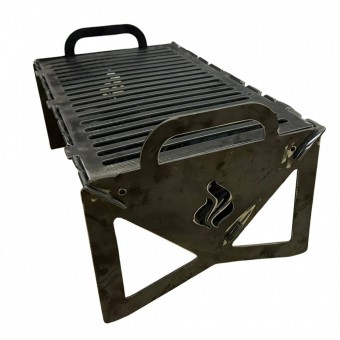 VivaTechnix KRO-1291 Gratar pliabil si portabil Vivatechnix KRO-1291, dimensiune 50x30x25 cm, Otel grosime 3 mm
