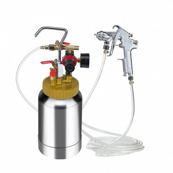 VivaTechnix PQTOX2L18MMBQ0RHWV0 Pistol de vopsit cu rezervor sub presiune, Capacitate 2 l, 3.1 Bar, Duza 1.8 mm, Manometru