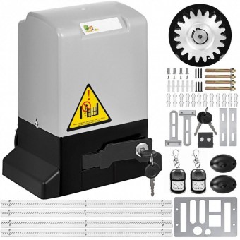 VivaTechnix PY600ACKMJ0000001V2   Kit automatizare poarta culisanta, max 600 kg, Lungime max 12 m, 2 x Telecomanda, 370 W, viteza 13 m/min