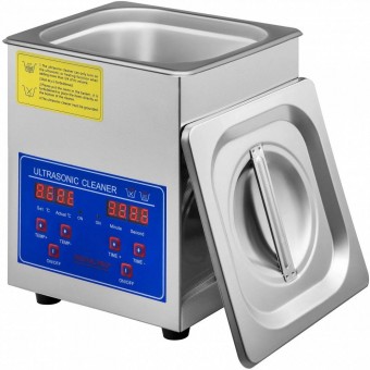VivaTechnix QXJ1.3LCSB0000001V2 Aparat de curatat cu ultrasunete, Capacitate 1.3 l, 60W, frecventa ultra-inalta 40 kHz, Inox