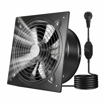 VivaTechnix SDKZTFS12INCHTWCT001V2   Ventilator evacuare pentru spatii comerciale, Regulator viteza, Otel, 70 W, 2647mÂ³/h, diametru 305 mm