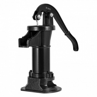 VivaTechnix SDYSBBTZTHS09NDNV001V0 Cismea manuala pentru gradina, Antic Negru, Adancime max 7.6 m, Fonta/Otel carbon, 230 x 180 x 400 mm