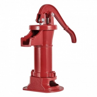 VivaTechnix SDYSBBTZTHS0MJVWP001V0 Cismea manuala pentru gradina, Antic Rosu, Adancime max 7.6 m, Fonta/Otel carbon, 230 x 180 x 400 mm