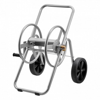 VivaTechnix SGJPC2JLTG20Y0269001V0 Carucior cu tambur pentru furtun, otel, dimensiune 650 x 530 x 740 mm, maxim 90 m pentru diametru de 1/2 inch, 2 roti