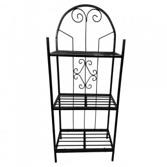 VivaTechnix VMD-1073 Suport pentru flori Vivatechnix VMD-1073, Negru, 50x30x125 cm, 3 polite, demontabil