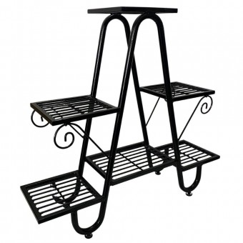 VivaTechnix VMD-1075/ Suport pentru flori Vivatechnix VMD-1075, Negru, 81x22x77 cm, 5 polite