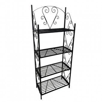 VivaTechnix VMD-1076 Suport pentru flori Vivatechnix VMD-1076 Negru, 60x30x155 cm, 3 polite, demontabil