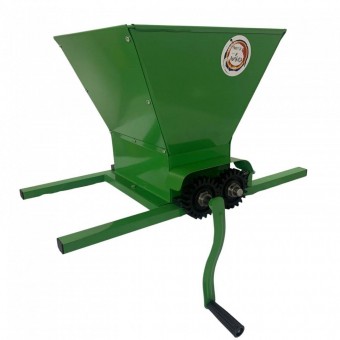 VivaTechnix VMD-41401R Zdrobitor de struguri manual, cu tamburi reglabili, Vivatechnix VMD-41401R, capacitate cuva 25 l, Verde