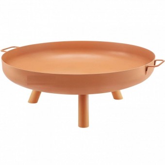 VivaTechnix WXHPYCZSYTS30UQV0V0 Vatra foc pentru terasa, camping, Vivatechnix Otel Carbon, Diametru 77 cm, Maro, Inaltime 28 cm