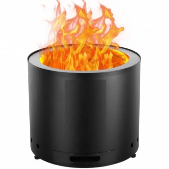 VivaTechnix WYRMHKYXPGY1MUQ11V0 Incalzitor terasa fara fum, Vivatechnix Otel inoxidabil, Diametru 490 mm, Inaltime 390 mm, Negru