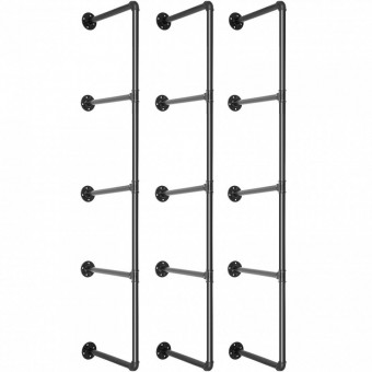 VivaTechnix YGQZWBJDM3PCS451QV0 Set 3 suporturi pentru rafturi Vivatechnix Industrial, 34 x 136 cm, capacitate 100 kg, fara blaturi