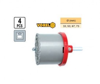 VOREL 03300 Set carote diamantate beton 4 pcs. prindere hexagonala Vorel 