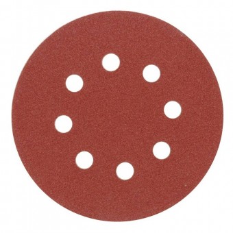 VOREL 08576 Set 5 discuri abrazive Vorel 08576, cu 8 gauri, pentru slefuit, P60, 125mm