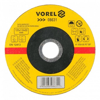 VOREL 08631 Disc pentru debitat metal 125x1.0x22mm, Vorel 08631
