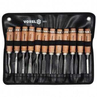 VOREL 25570 Set dalti pentru lemn, 12 bc