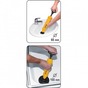VOREL 55505 Pompa pentru desfundat instalatii sanitare 65/155 mm, Vorel 55505