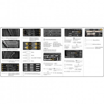VOREL 58540 Banc de lucru echipat cu 177 piese, Vorel 58540